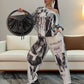 Damen modisches zweiteiliges Set aus Oberteil und Hose