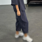 Damen-Zweiteiler: V-Ausschnitt-Top & Knöchelhose