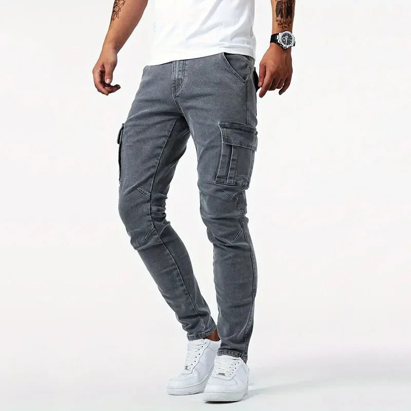 👖🎉50%Rabatt!!!🛍️✨Herren Slim-Fit-Jeans mit funktionalen Taschen – schlanke Silhouette, praktischer Stauraum
