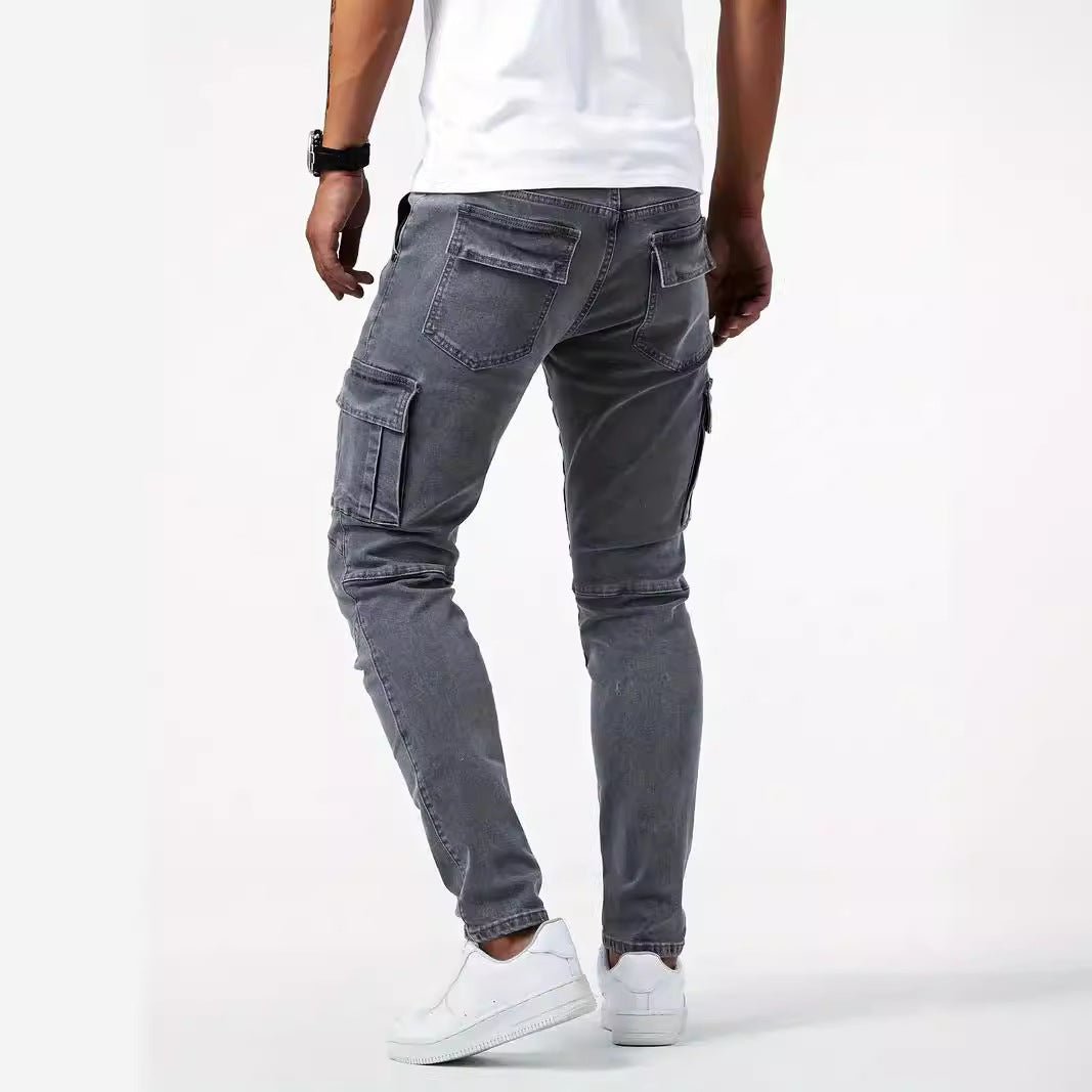 👖🎉50%Rabatt!!!🛍️✨Herren Slim-Fit-Jeans mit funktionalen Taschen – schlanke Silhouette, praktischer Stauraum