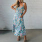 Fließendes Kleid mit Blumendruck und Trägern für Damen