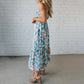 Fließendes Kleid mit Blumendruck und Trägern für Damen