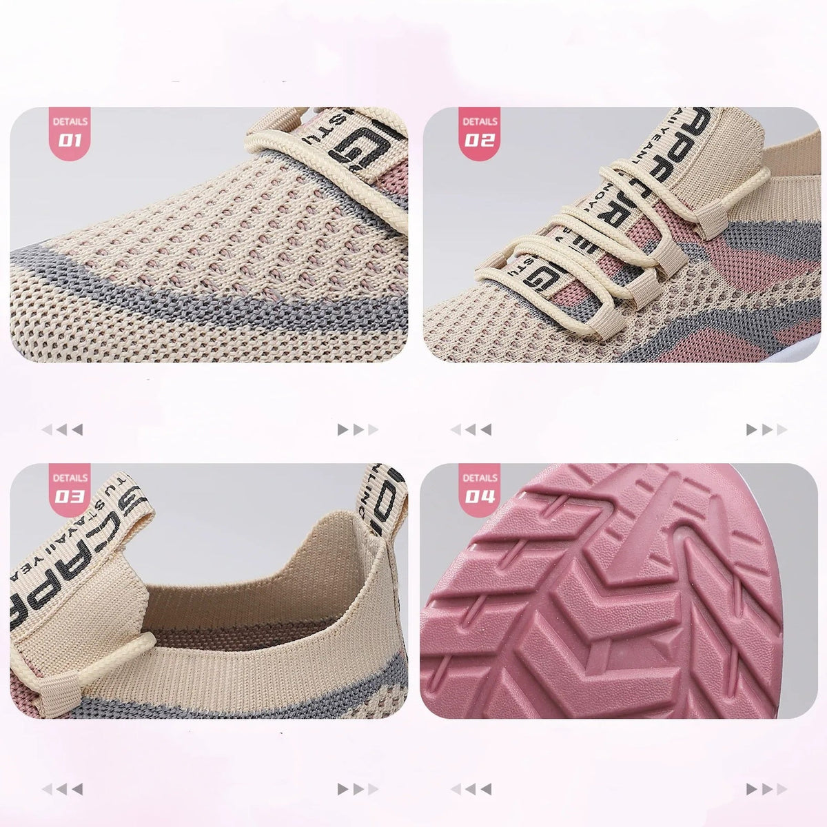 📢📢50%Rabatt!!!🎉👟 Damen Laufschuhe mit Schnürung – Atmungsaktives Mesh – Gepolsterte Sohle – Rutschfest & Leicht – Für Sport & Freizeit