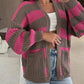 Stylische gestreifte Strickjacke für Damen