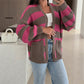 Stylische gestreifte Strickjacke für Damen