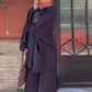 Damen-Set mit lockerer Passform: Oberteil und Hose mit weitem Bein