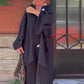 Damen-Set mit lockerer Passform: Oberteil und Hose mit weitem Bein