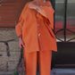 Damen-Set mit lockerer Passform: Oberteil und Hose mit weitem Bein