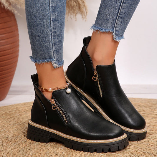 🔥Modische schwarze Stiefeletten für Damen