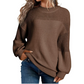 Locker sitzender Langarm-Strickpullover für Damen