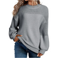 Locker sitzender Langarm-Strickpullover für Damen