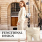 2-teiliges Damen-Set aus Pullover mit V-Ausschnitt und Hose mit hoher Taille