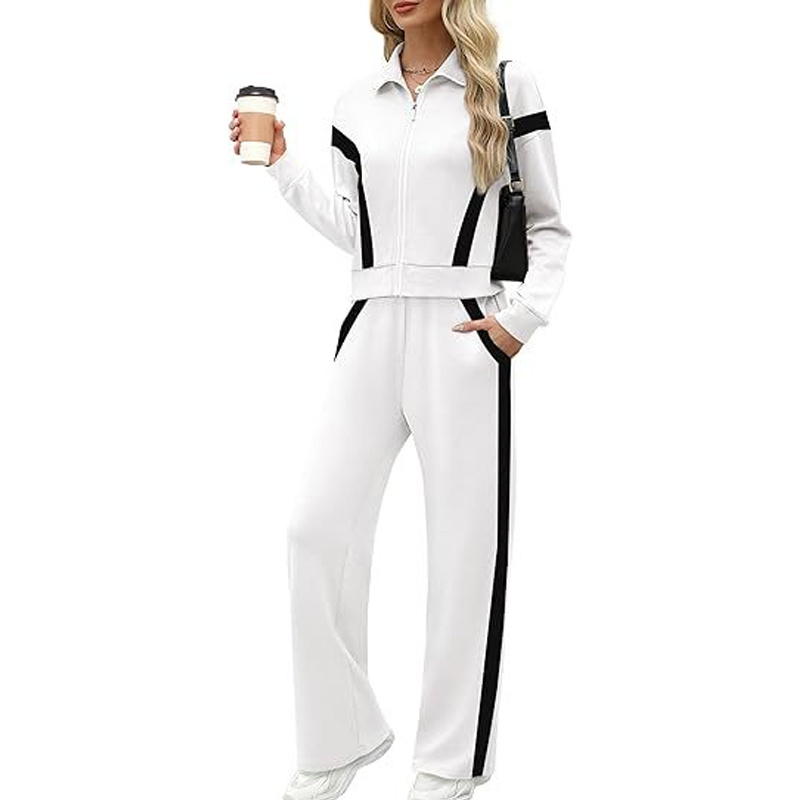 Stilvolles 2-teiliges Set aus Jacke und Hose mit weitem Bein