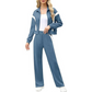 Stilvolles 2-teiliges Set aus Jacke und Hose mit weitem Bein