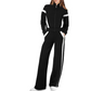 Stilvolles 2-teiliges Set aus Jacke und Hose mit weitem Bein