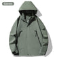 ⏳Begrenzte Zeit 50% Rabatt💥Outdoor-Jacke mit Kapuze, wasserdicht, winddicht, solider Reißverschluss