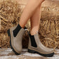 Women's Solid Elastic Low Heel Ankle Boots