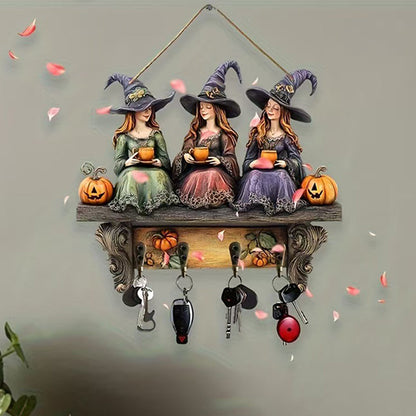 🎃Fesselnde Halloween-Hexen-Wanddekoration mit Haken