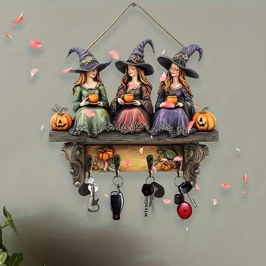 🎃Fesselnde Halloween-Hexen-Wanddekoration mit Haken