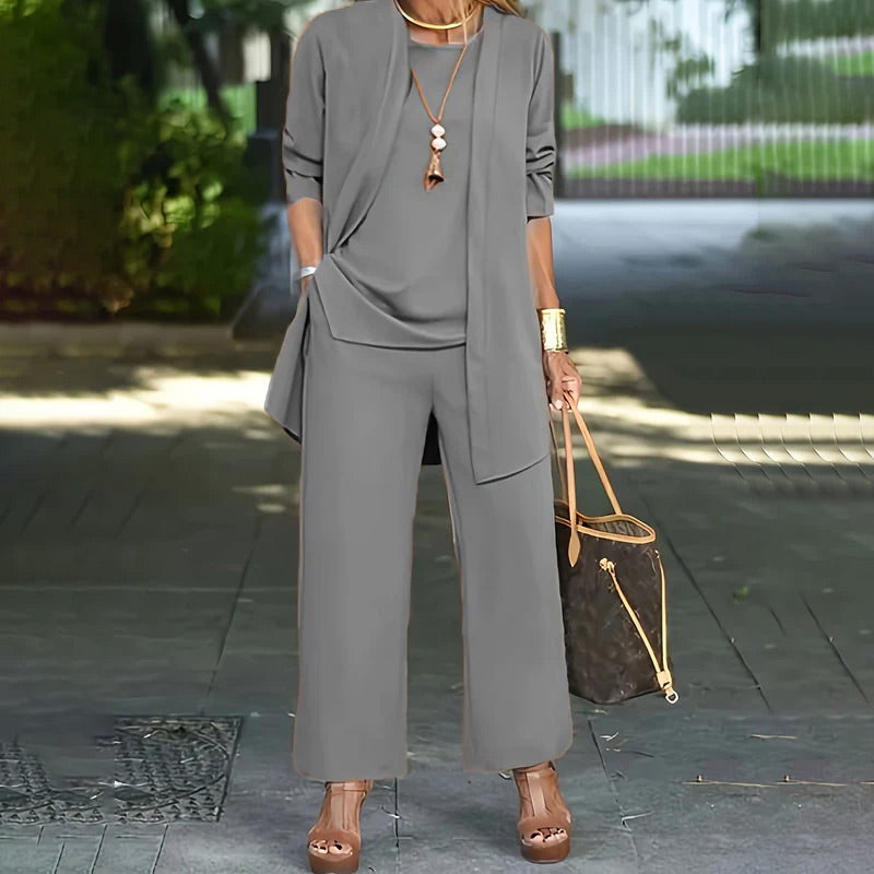 Elegantes 3-teiliges Relaxed Fit Set für Damen