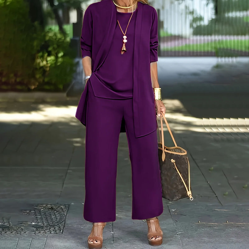 Elegantes 3-teiliges Relaxed Fit Set für Damen