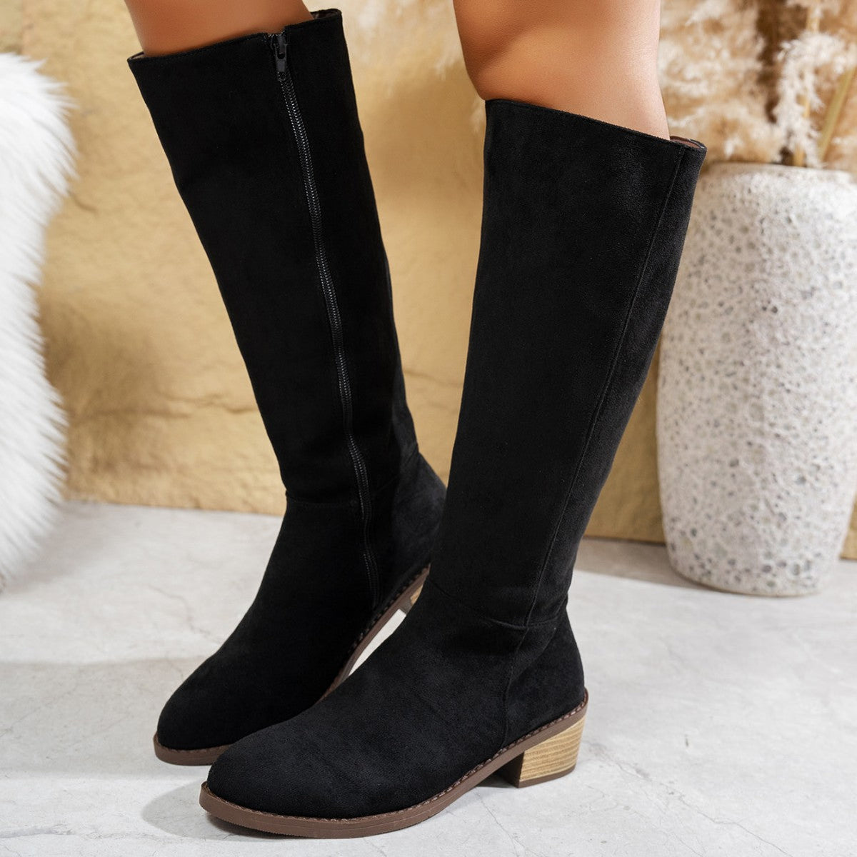 🔥Beliebtes Produkt ！✨Modische kniehohe Stiefel für Damen