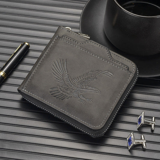 🔥Herrenbrieftasche mit Adlerprägung –🦅Luxusartikel für jeden Mann!🏆