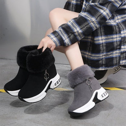 🔥Beliebtes Produkt ！✨Plüschige, warme, höhenverstärkende Stiefeletten für Damen, ein Must-have für Herbst und Winter, modische, bequeme und vielseitige Schuhe🥰