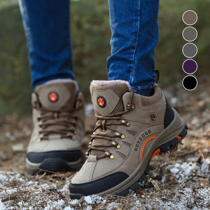 Unisex Outdoor-Wanderschuhe mit Kunstplüsch-Futter -👍Wasserdicht, rutschfest, verschleißfest!