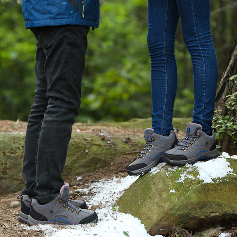 Unisex Outdoor-Wanderschuhe mit Kunstplüsch-Futter -👍Wasserdicht, rutschfest, verschleißfest!