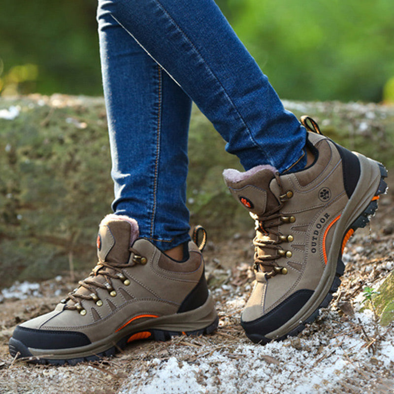 Unisex Outdoor-Wanderschuhe mit Kunstplüsch-Futter -👍Wasserdicht, rutschfest, verschleißfest!