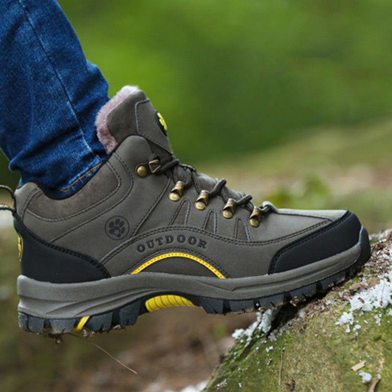 Unisex Outdoor-Wanderschuhe mit Kunstplüsch-Futter -👍Wasserdicht, rutschfest, verschleißfest!