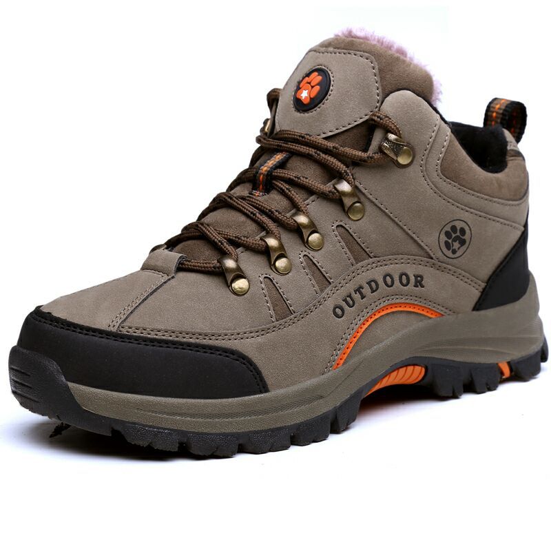 Unisex Outdoor-Wanderschuhe mit Kunstplüsch-Futter -👍Wasserdicht, rutschfest, verschleißfest!