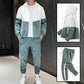 Bequeme Color-Block-Kapuzenjacke und Kordelzughose für Herren