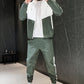Bequeme Color-Block-Kapuzenjacke und Kordelzughose für Herren