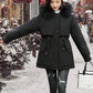 Bestes Geschenk - Damen-Wintermantel mit lockerer Kapuze und dickem synthetischem Fleece