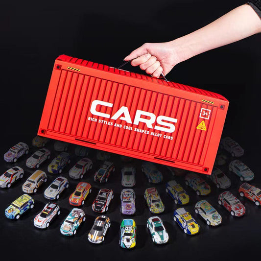 🎅Weihnachtsaktion 50 % RABATT🎁48 Mini-Rückziehautos mit eingebautem Garagenset