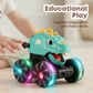 Press & Go Dinosaurier-Spielzeugauto mit Lichtern