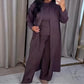 ⏳Nur für kurze Zeit 50 % Rabatt⏰3-teiliges Freizeit-Outfit für Damen (lange Strickjacke, Oberteil und Hose)👚👖