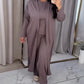 ⏳Nur für kurze Zeit 50 % Rabatt⏰3-teiliges Freizeit-Outfit für Damen (lange Strickjacke, Oberteil und Hose)👚👖