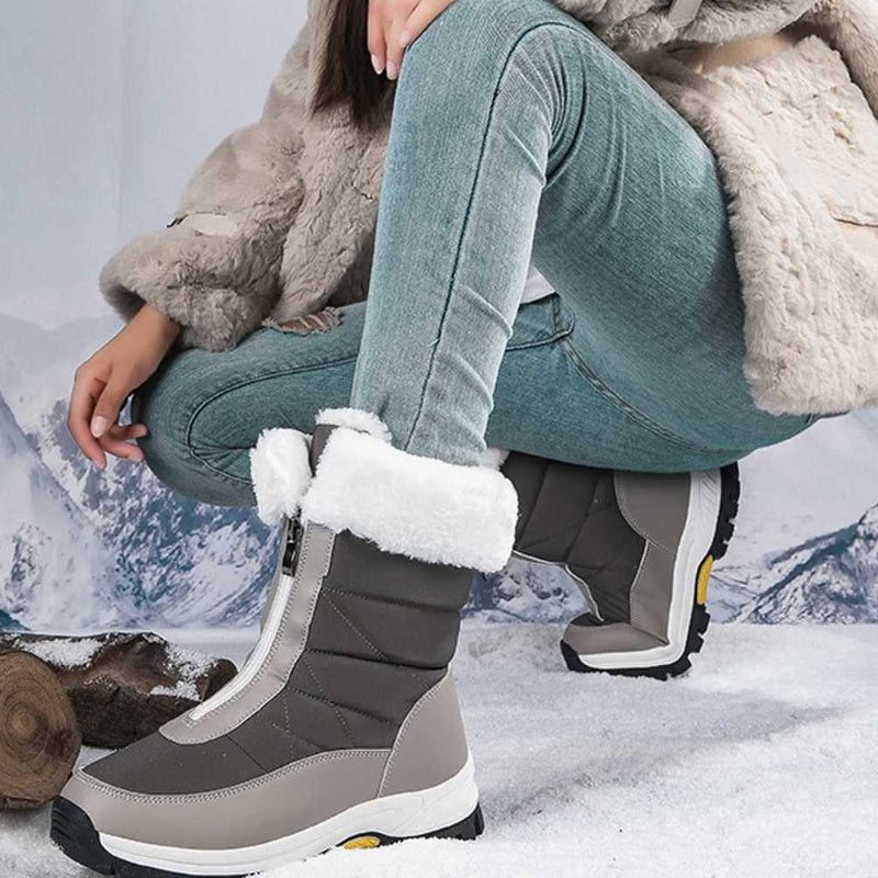 📢📢50%Rabatt!!!👢❄️ Neuheiten – Warme Schneestiefel mit Reißverschluss – rutschfest und bequem
