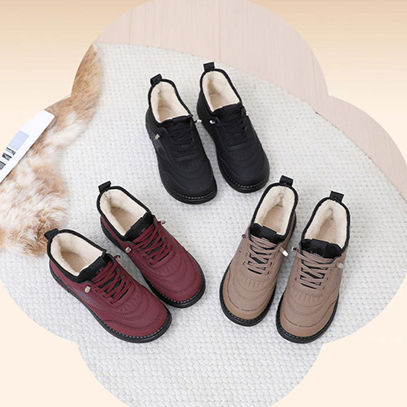 Damen-Winterschuhe mit weicher Sohle und Plüschfutter