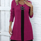 💃Solange der Vorrat reicht 50 % Rabatt!🎉Damenkleid in A-Linie, knielang, mit angedeutetem Zweiteiler-Look