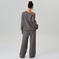 📢📢50%Rabatt!!!🎉✨Freizeit-Zweiteiler: Langarm-Pullover und Hose