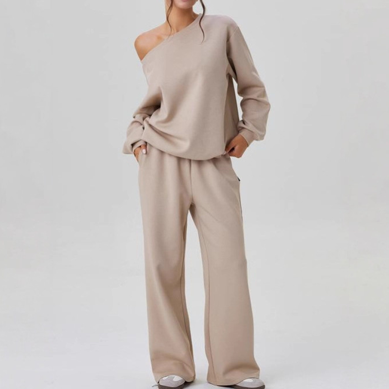 📢📢50%Rabatt!!!🎉✨Freizeit-Zweiteiler: Langarm-Pullover und Hose