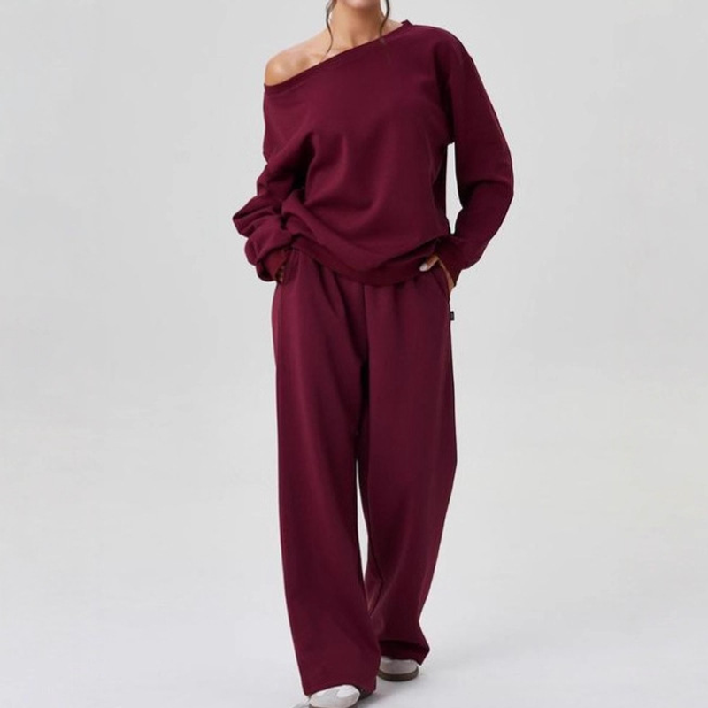 📢📢50%Rabatt!!!🎉✨Freizeit-Zweiteiler: Langarm-Pullover und Hose