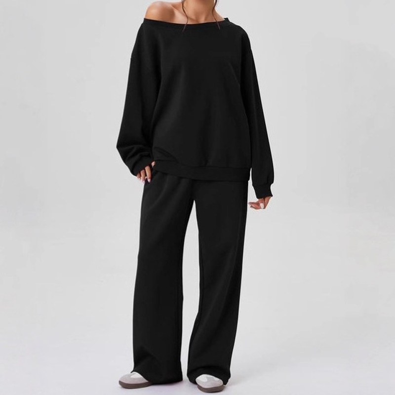 📢📢50%Rabatt!!!🎉✨Freizeit-Zweiteiler: Langarm-Pullover und Hose