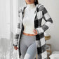 📢📢50%Rabatt!!!🍂🧥Karierte Kapuzenjacke für Damen mit Reißverschluss✈Versandkostenfrei