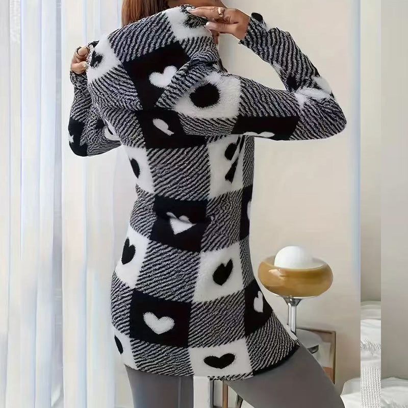 📢📢50%Rabatt!!!🍂🧥Karierte Kapuzenjacke für Damen mit Reißverschluss✈Versandkostenfrei