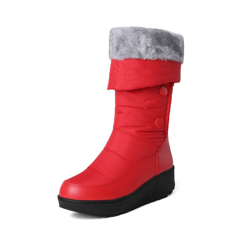 Warm gefütterte, wasserdichte kniehohe Schneestiefel für Damen